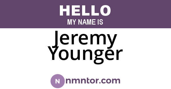 Jeremy Younger