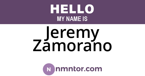 Jeremy Zamorano