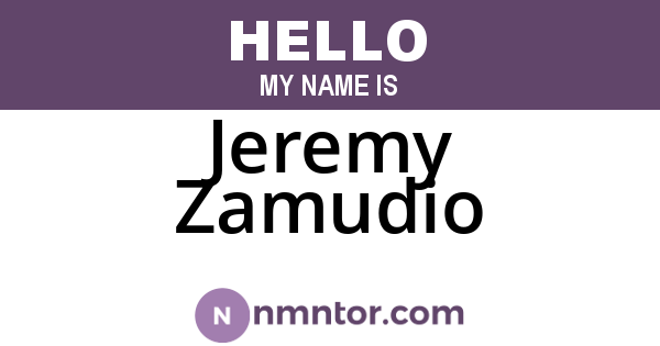 Jeremy Zamudio