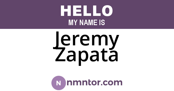 Jeremy Zapata