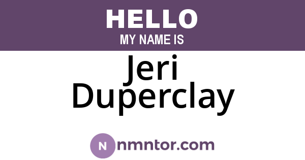 Jeri Duperclay