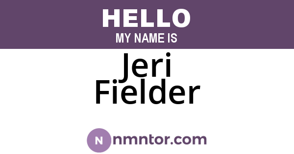 Jeri Fielder