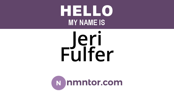 Jeri Fulfer