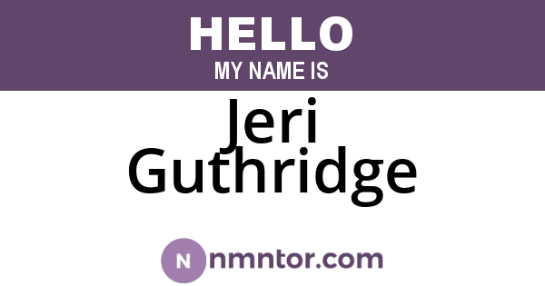 Jeri Guthridge