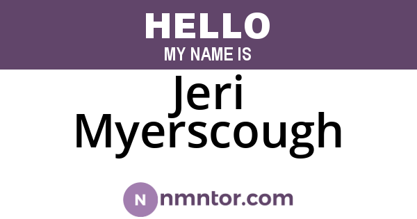 Jeri Myerscough