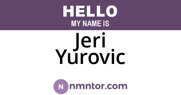 Jeri Yurovic
