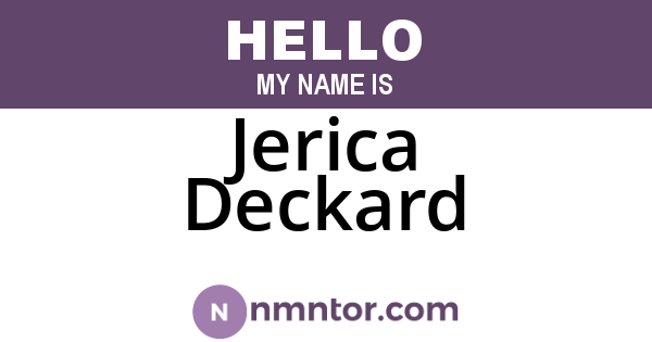 Jerica Deckard