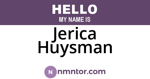 Jerica Huysman