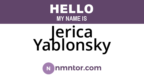 Jerica Yablonsky