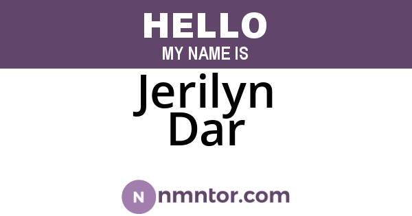 Jerilyn Dar