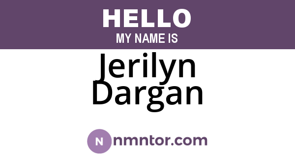 Jerilyn Dargan