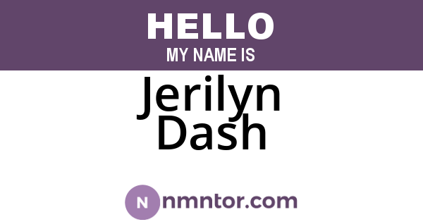 Jerilyn Dash