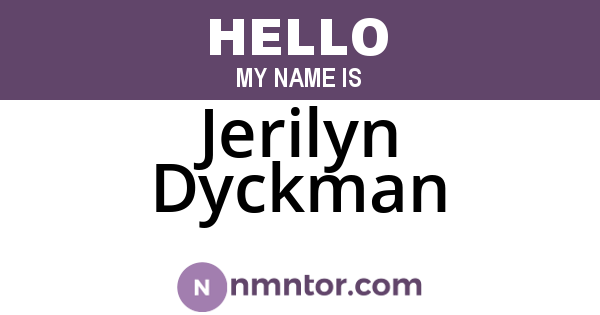 Jerilyn Dyckman
