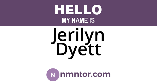 Jerilyn Dyett