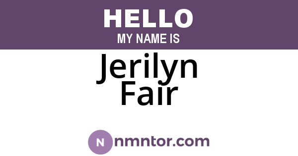 Jerilyn Fair