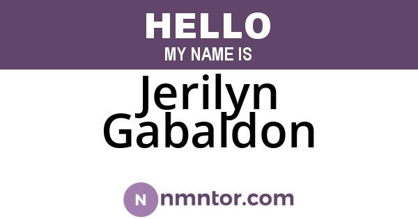 Jerilyn Gabaldon