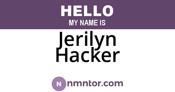 Jerilyn Hacker