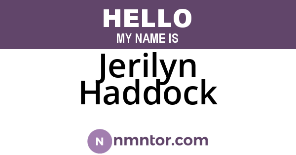 Jerilyn Haddock