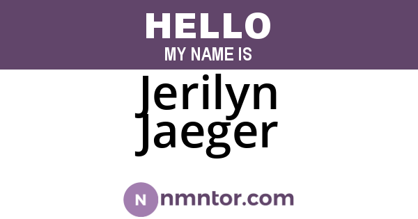 Jerilyn Jaeger