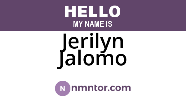 Jerilyn Jalomo