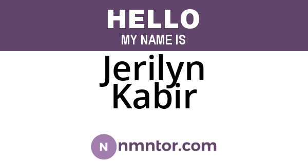 Jerilyn Kabir