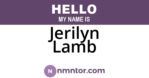 Jerilyn Lamb