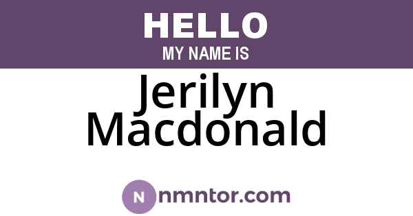 Jerilyn Macdonald