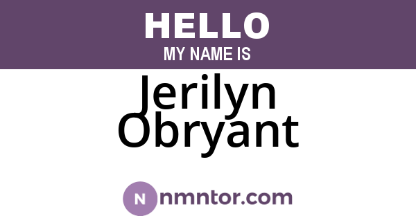Jerilyn Obryant