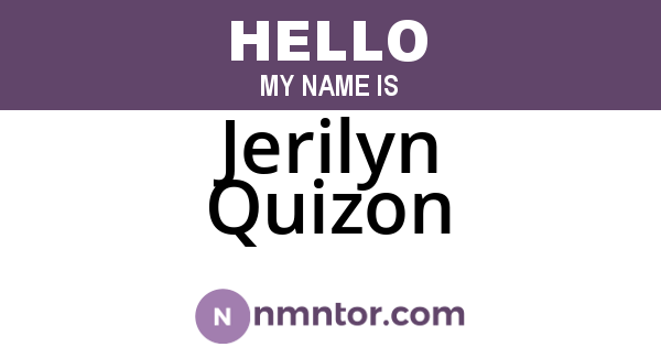 Jerilyn Quizon