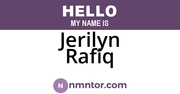 Jerilyn Rafiq