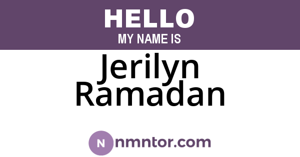 Jerilyn Ramadan