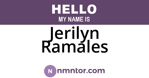 Jerilyn Ramales