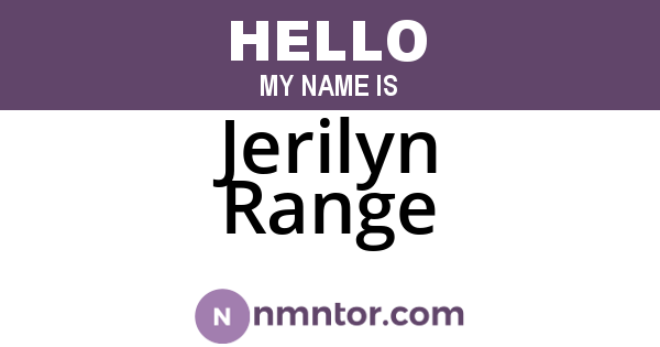 Jerilyn Range