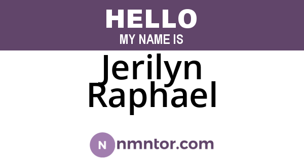 Jerilyn Raphael