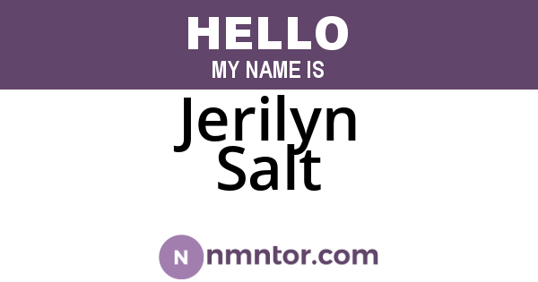 Jerilyn Salt
