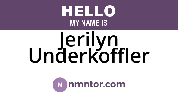 Jerilyn Underkoffler