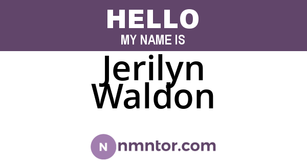 Jerilyn Waldon