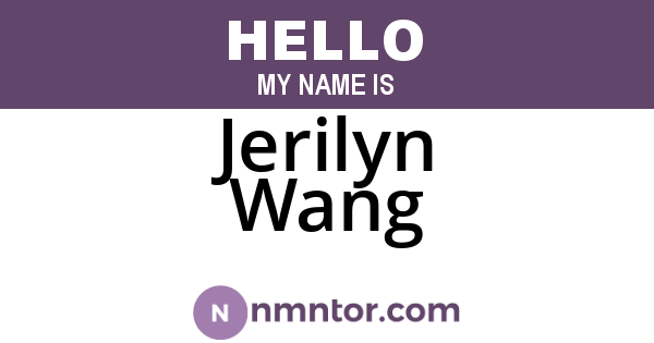 Jerilyn Wang