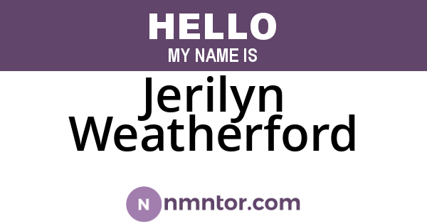 Jerilyn Weatherford