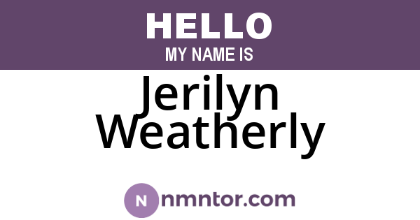 Jerilyn Weatherly