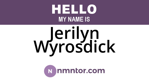 Jerilyn Wyrosdick