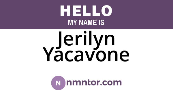 Jerilyn Yacavone