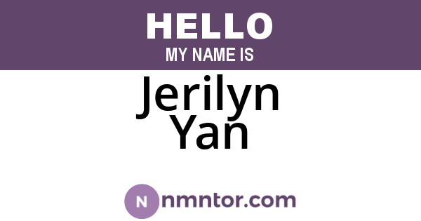 Jerilyn Yan