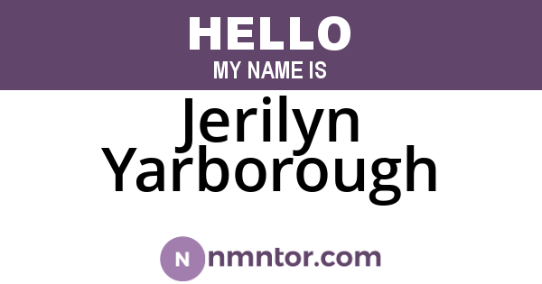 Jerilyn Yarborough