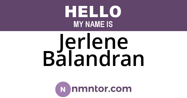 Jerlene Balandran