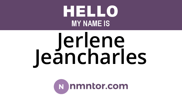 Jerlene Jeancharles