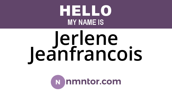 Jerlene Jeanfrancois