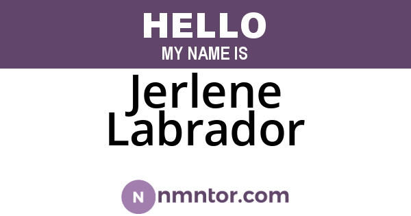 Jerlene Labrador