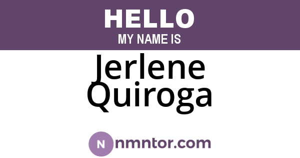 Jerlene Quiroga