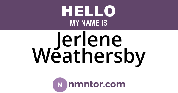 Jerlene Weathersby